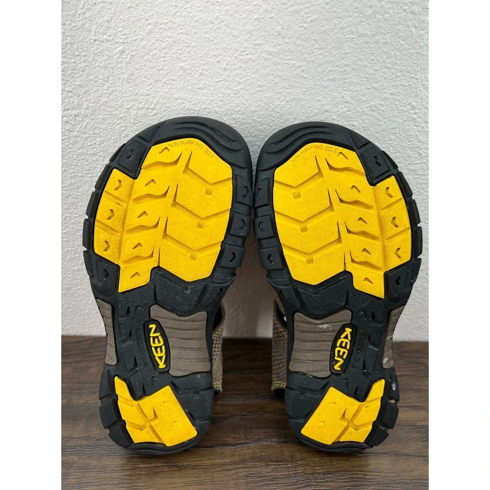 Keen Kids Boys Shoes Size 3 Brown Leather Geometric Waterproof Outdoor Sport